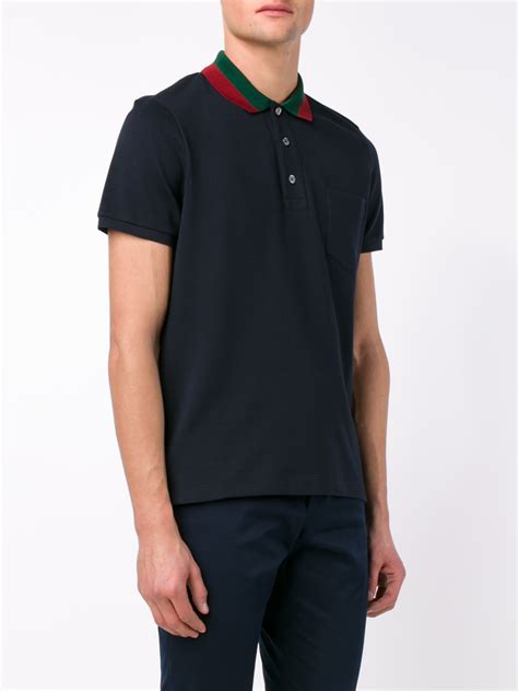 men's gucci polo shirt ebay|gucci navy striped polo shirt.